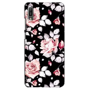 Чохли з квітами для Huawei Y6 2019 (VPrint) (Квіти на чорному)