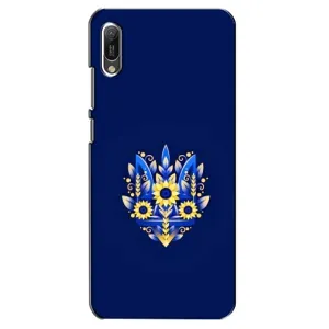 Чехлы для Huawei Y6 2019  Укр. Символика (AlphaPrint) (Цветочный Герб)