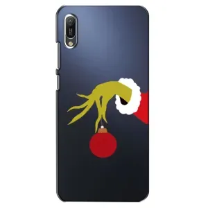 Зимні Чохли для Huawei Ё6 2019 - прозорий фон (Грінч з іграшкою)