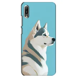 Чохол з Хаскі Huawei Y6 2019 - (AlphaPrint) (Хаскі арт)
