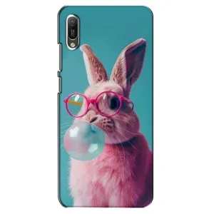 Чохол з принтом стильні тварини для Huawei Ё6 2019 (Кролик в окулярах)