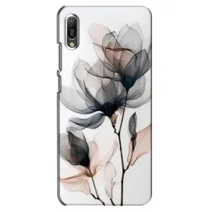 Чохол з квітковим принтом на Huawei Ё6 2019 (Квіти на білому)