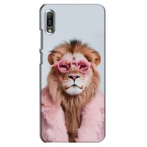 Чохол з принтом стильні тварини для Huawei Ё6 2019 (Лев в окулярах)