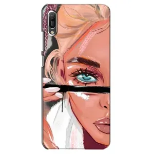 Чохол з друком для Huawei Y6 2019 - (Мода) (AlphaPrint) (Макіяж)