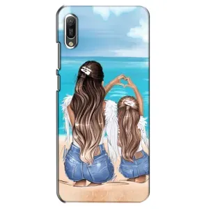 Чохол з друком для Huawei Y6 2019 - (Мама з дитинкою) (AlphaPrint) (Мама з донькою)