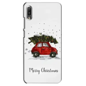 Різдвяні, Святкові Чохли для Huawei Ё6 2019 (Авто з ялинкою)