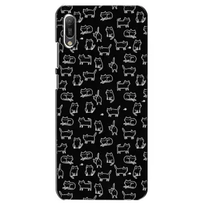Чохол з принтом для Huawei Y6 2019 (AlphaPrint) Модні коти (Маленькі котики)