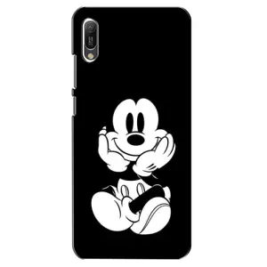 Эксклюзивный чехол для Huawei Y6 2019 (AlphaPrint - Мультяшные) (Микки на черном)