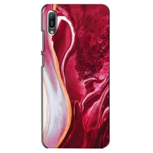 Чохол для Huawei Ё6 2019 - з принтом (Дизайнерські) (AlphaPrint) (Мрамор червоний)