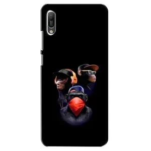 Чохол з Мавпами Huawei Y6 2019 - (AlphaPrint) (Три мавпи)