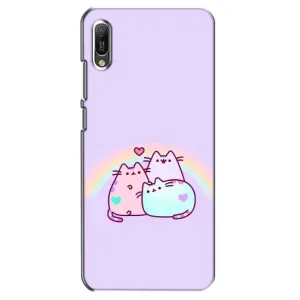 Чохол на Huawei Ё6 2019 з Котиками (VPrint) (Радужний котик)