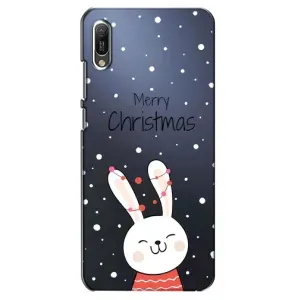 Зимні Чохли для Huawei Ё6 2019 - прозорий фон (Різдвяний заєць)