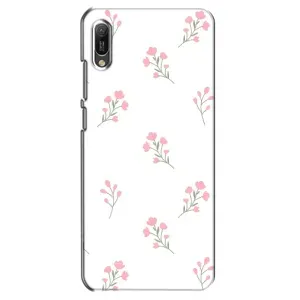Чохол з квітковим принтом на Huawei Ё6 2019 (Рожеві квіти)