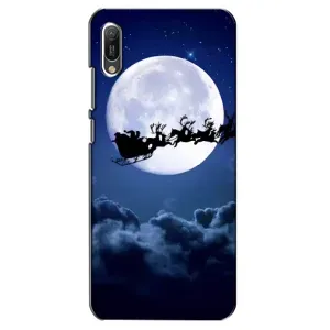 Новорічні Чохли для Huawei Ё6 2019 (VPrint) (Санта - місяць)