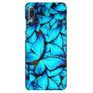 Чохол з принтом для Huawei Ё6 2019 - (Прикольні) (AlphaPrint) (Сині метелики)