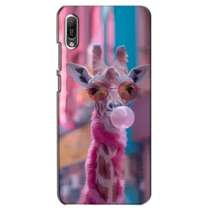 Чохол з принтом стильні тварини для Huawei Ё6 2019 (Стильна жирафа)