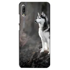 Чохол з Хаскі Huawei Y6 2019 - (AlphaPrint) (Вірний собака)