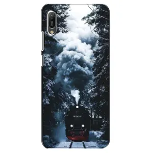 Новорічні, Святкові Чохли для Huawei Y6 2019 - 2024 год (Зимовий потяг)