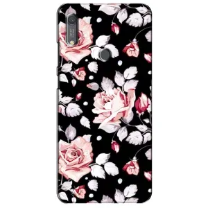Чохли з квітами для Huawei Y6s (VPrint) (Квіти на чорному)