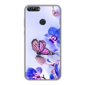 Чохли з квітами для Huawei Y7 Prime 2018 (VPrint) (Метелик на квітах)
