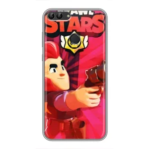 Чехол для Huawei Y7 Prime 2018 Бравл Старс (VPrint) (Дуелянт Кольт)