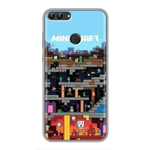Чохол Майнкрафт на Huawei Y7 Prime 2018 (AlphaPrint) Minecraft (фон Minecraft)
