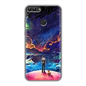 Космічні Чохли для Хуавей Y7 Прайм 2018 (VPrint) (Вид Галактики)