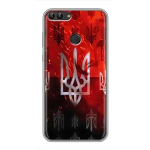 Украинские Чехлы для Huawei Y7 Prime 2018 с картинкой УПА (AlphaPrint) (ГЕРБ УПА)