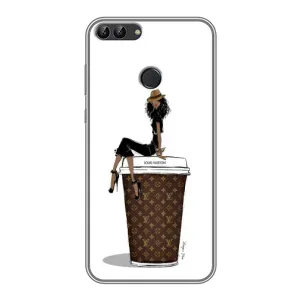 Чохли Луі Вітон для Huawei Y7 Prime 2018 (AlphaPrint - LOUIS VUITTON) (кава LOUIS VUITTON)