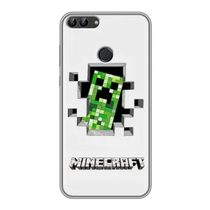 Чохол Майнкрафт на Huawei Y7 Prime 2018 (AlphaPrint) Minecraft (кріпер Майнкрафт)