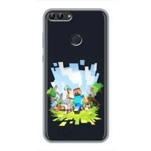 Чохол Майнкрафт на Huawei Y7 Prime 2018 (AlphaPrint) Minecraft (персонажі Minecraft)