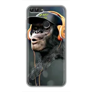 Чохол з Мавпами Huawei Y7 Prime 2018 - (AlphaPrint) (В навушниках)