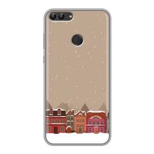 Новорічні, Святкові Чохли для Huawei Y7 Prime 2018 - 2024 год (Зимове місто)