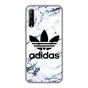 Чехлы Адидас для Huawei Y7 Pro 2019 (AlphaPrint) (Адидас на мраморе)