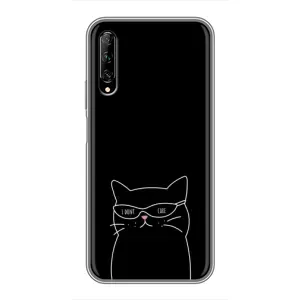 Чохол з малюнком кіт на Huawei Y7 Pro 2019 (Байдужий кіт)