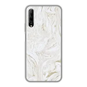 Мраморный чехол на Huawei Y7 Pro 2019 (VPrint) (Белый мрамор)