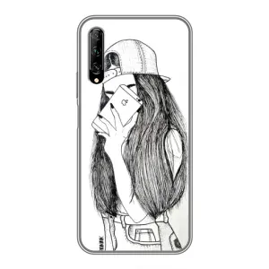 Чехол с печатью для Huawei Y7 Pro 2019 - (Мода) (AlphaPrint) (Фото девочки)