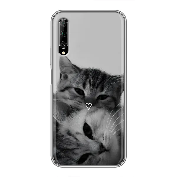 Чохол з принтом «Пара котів» для Huawei Y7 Pro 2019