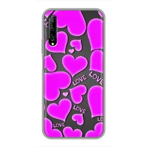 Чехлы для любимой на У7 Про 2019 (VPrint) (Pink hearts)