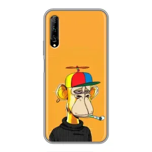 Чехлы с Обезьянами NFT для Huawei Y7 Pro 2019 (AlphaPrint) (Скучающая Обезьяна NFT)