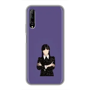 Чехлы Венсдей на Huawei Y7 Pro 2019 Уэнсдей (AlphaPrint) (Уэнздей в черном)