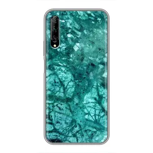 Мраморный чехол на Huawei Y7 Pro 2019 (VPrint) (Зеленый мрамор)