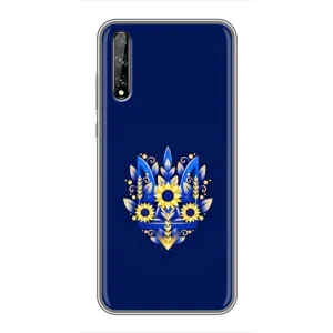 Чохли для Huawei P Smart S / Y8p (2020) Укр. Символіка (AlphaPrint) (Квітковий Герб)