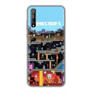 Чохол Майнкрафт на Huawei P Smart S / Y8p (2020) (AlphaPrint) Minecraft (фон Minecraft)