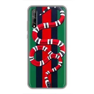 Чохли  GUCCI для Хуавей P Smart S / Y8p (2020) (AlphaPrint) (Gucci змія)