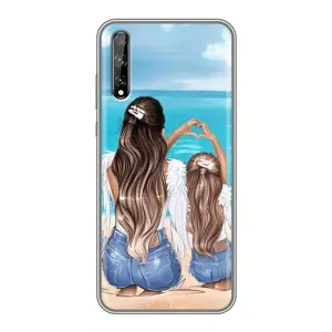 Чохол з друком для Huawei P Smart S / Y8p (2020) - (Мама з дитинкою) (AlphaPrint) (Мама з донькою)