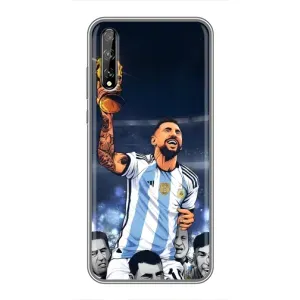 Чохли для Huawei P Smart S / Y8p (2020) (Leo чемпіон) (AlphaPrint) (Мессі з кубком)