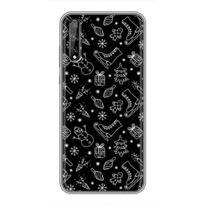 Новорічні, Святкові Чохли для Huawei P Smart S / Y8p (2020) - 2024 год (Новорічний фон)