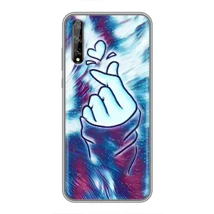 Чохол з принтом для Huawei P Smart S / Y8p (2020) (AlphaPrint - Знак сердечка) (Радужне серце)