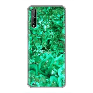 Мраморний чехол на Huawei P Smart S / Y8p (2020) (VPrint) (Салатовий Мрамор)